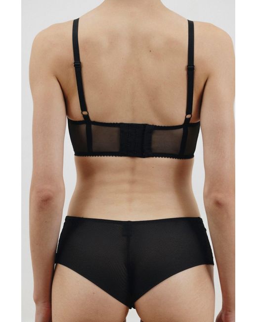 Verdant Intimates Black Dot Mesh Boyshort