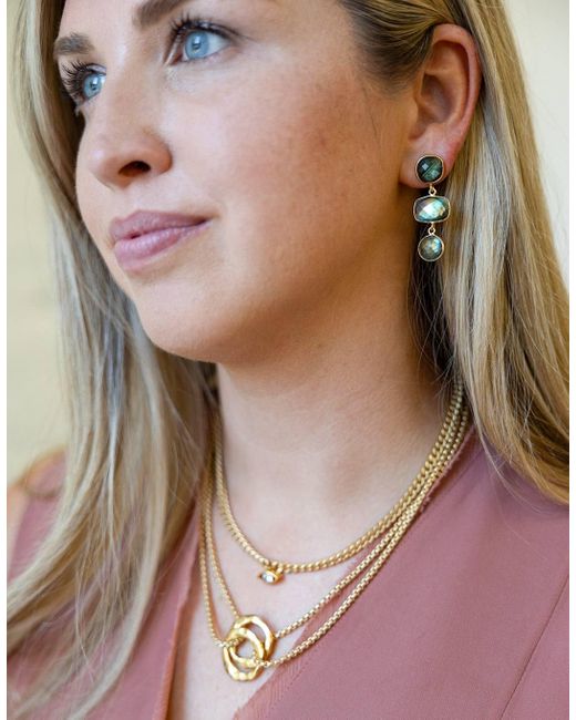 Loni Paul Jewelry Green Labradorite Dangle Earrings