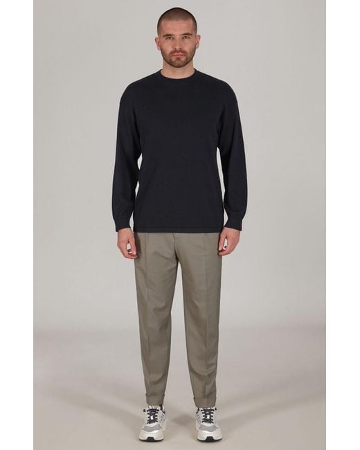Paul James Knitwear Blue Lightweight Cotton Ollie Oversized Knitted Top for men