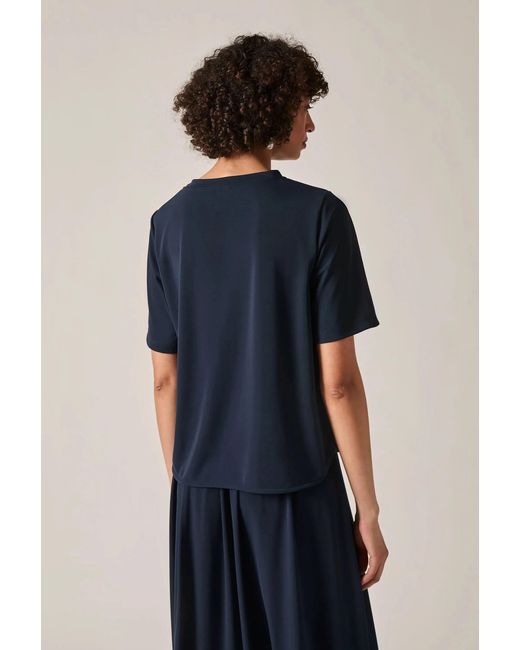 James Lakeland Blue Jersey Relaxed Top