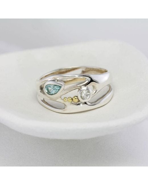 Isla Silver White Topaz Sterling Ring