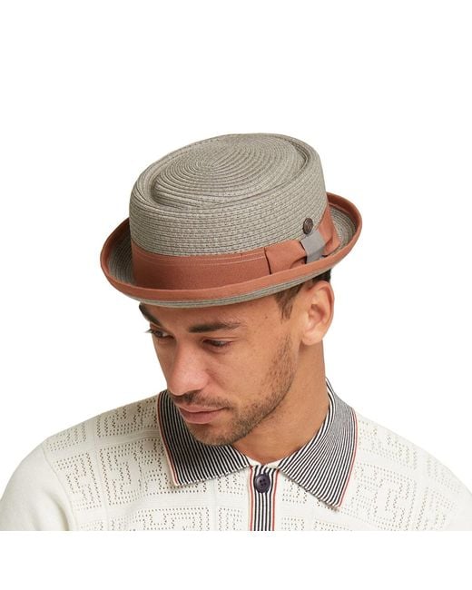 Dasmarca Hats Brown Dasmarca Rico Summer Telescope Crown Lightweight Breathable Rude-Boy Mod Porkpie Hat for men