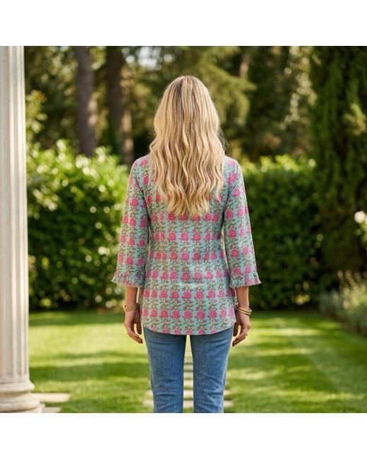 At Last Blue Sophie Cotton Shirt