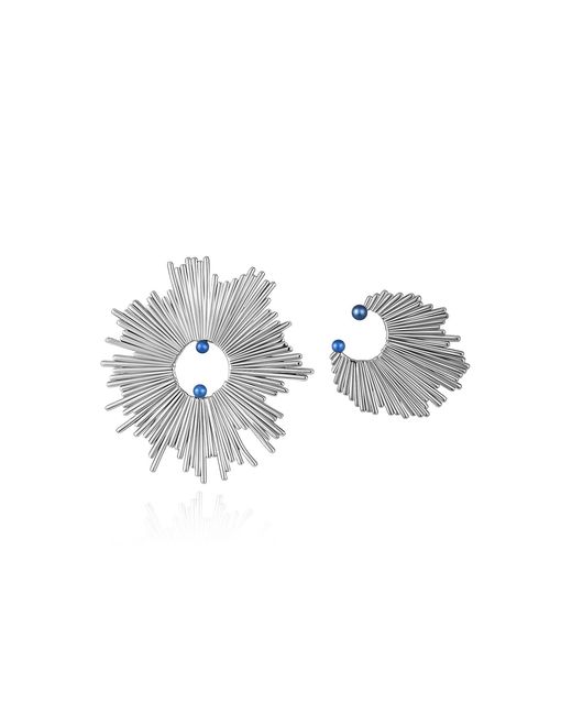 Retro Chic Metallic Dandelion Earrings