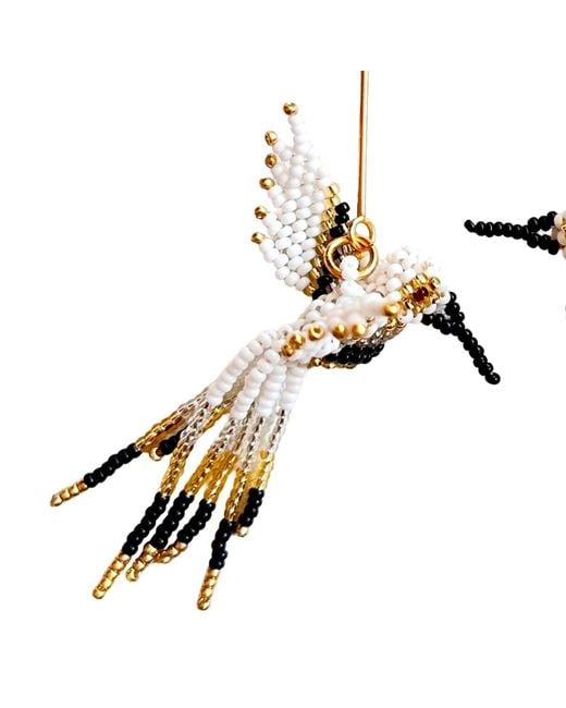 Iliana Arrazola Metallic Hummingbird Earrings
