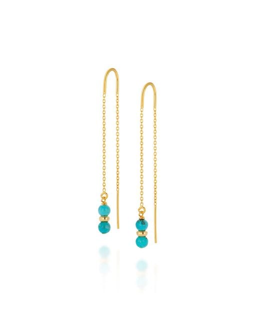 Nellou Jewellery Blue Birthstone Drop Earrings – December