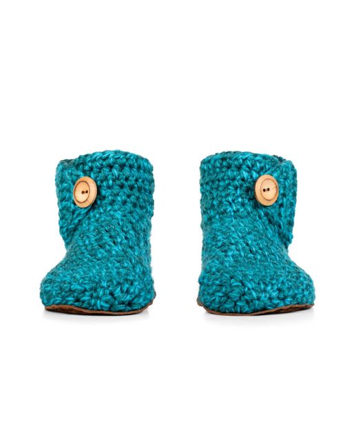 Kingdom of Wow Blue Handmade Barefoot Boot Slippers