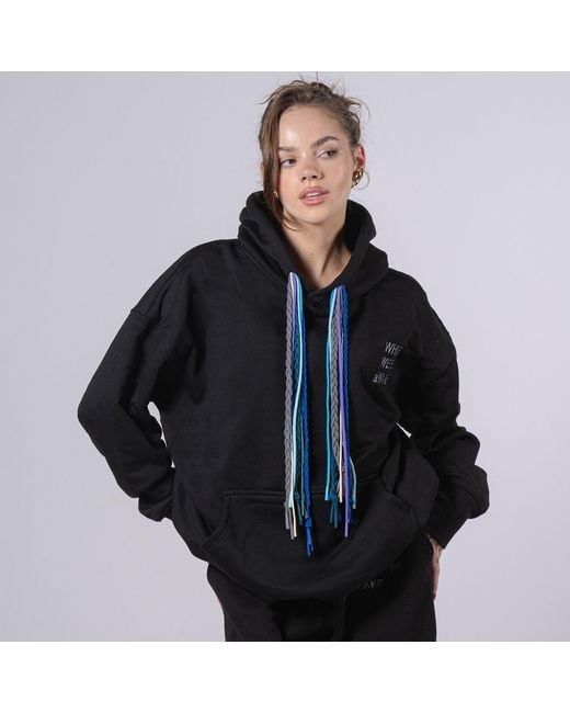 While We're Awake Blue Dark Multi String Hoodie