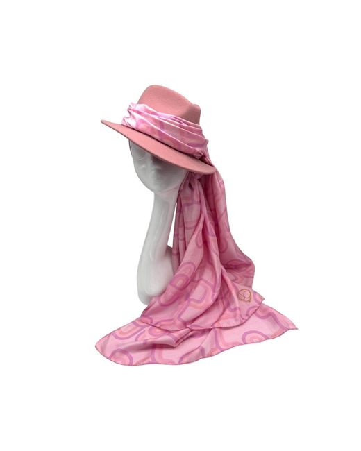 Julia Clancey Pink Fondant Fifi Scarf Fedora Set