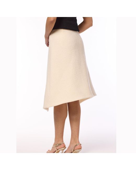 F.j.k by Farah Kadhimi Natural Emily The Ivory High Waisted Flirty Skirt