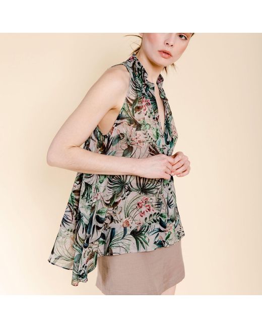 Misha Vaidya Gray Kaia Top