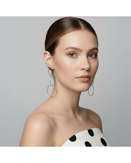 Jaredjamin White Lindy Links Post Earrings