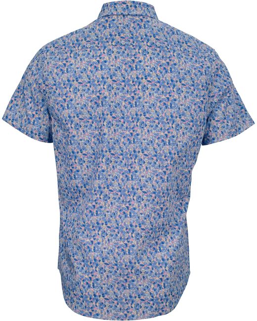 Lords of Harlech Blue Scott Mosaic Shirt for men