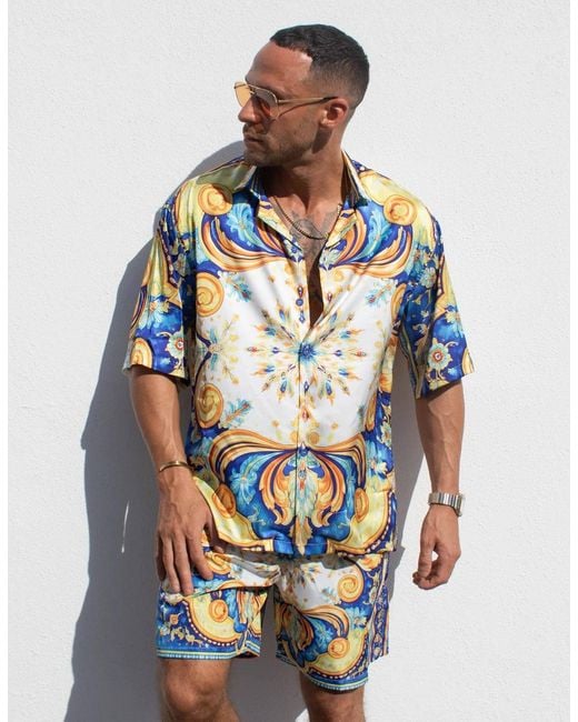 Hustle Blue Positano Swim Set for men