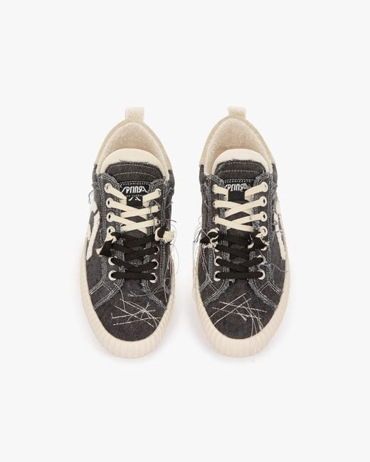 Springa | Unique Vulcanized Sneakers Italian Handmade Brown Wavy Olona Sneakers for men
