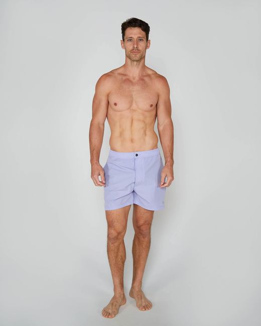 Lords of Harlech Blue Quack Swim Short for men