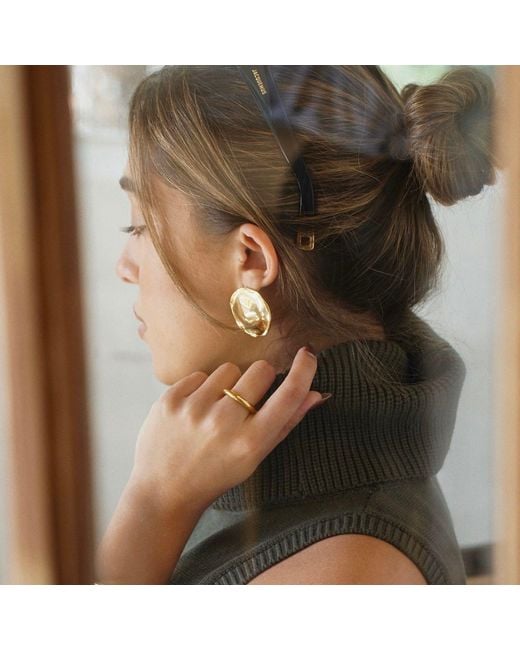 Ellie Vail Jewelry Metallic Callan Irregular Disc Earring
