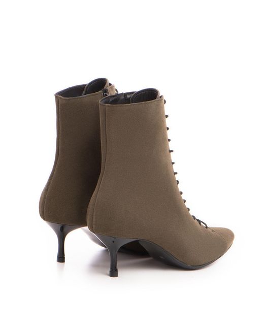 The 5Th Element Brown Lucia Mid-Shaft Lace-Up Boot