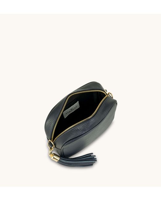 Apatchy London Blue The Tassel Leather Crossbody Bag