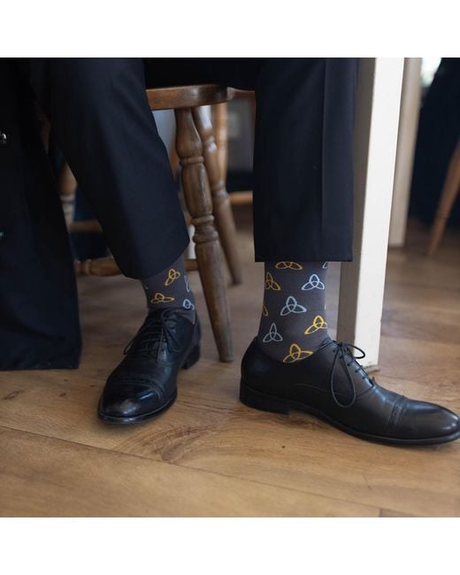Peper Harow - Made in England Green Tri & Jigsaw Socks Bundle for men