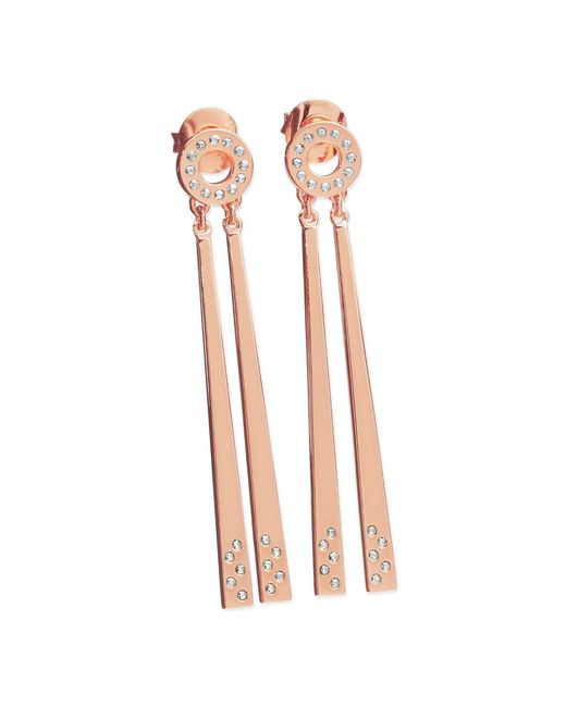Lucy Quartermaine White Art Deco Two Linea Drop Earrings