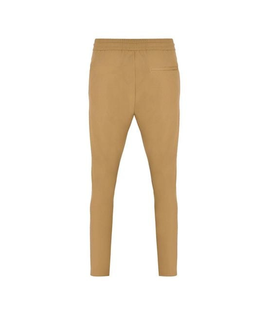 DAVID WEJ Brown Plain Drawstring Trouser – for men