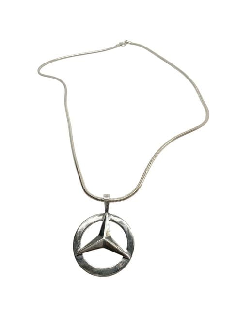 Tg-Jewellery by Tamara Gervasio Metallic Mercedes Pendant Snake Chain for men