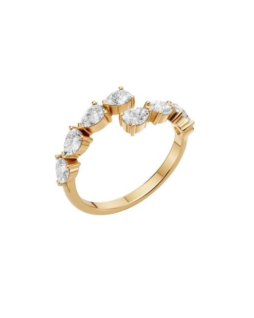 Aya Fine Jewelry Metallic Pear-Cut Lab Diamond Open Wrap Ring