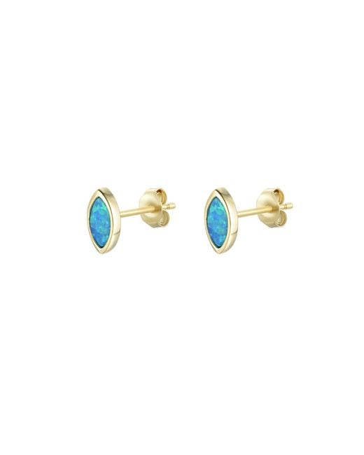 KAMARIA Blue Marquise Opal Stud Earrings