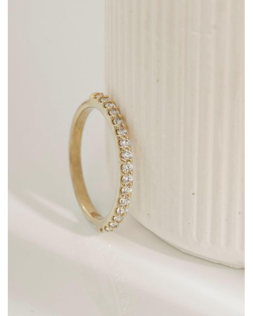 Diamonbliss Metallic Embellished With Swarovski Half Carat Round Cut Half Eternity Ring