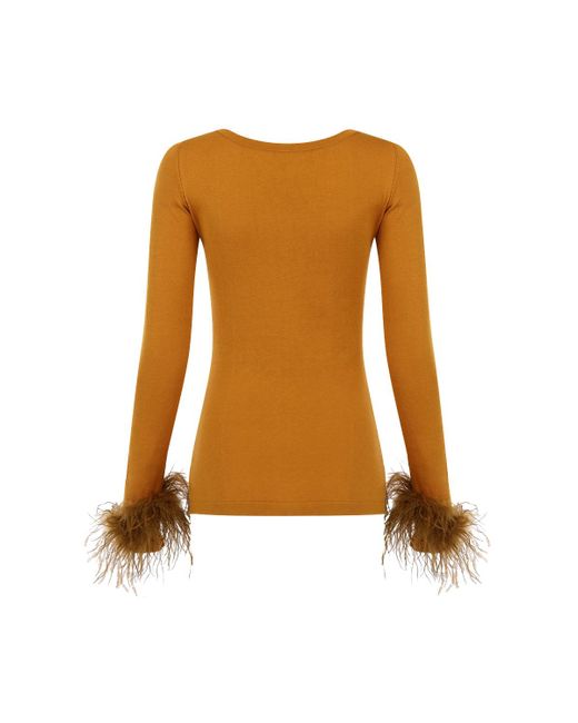 Andreeva Orange Camel Knit Top