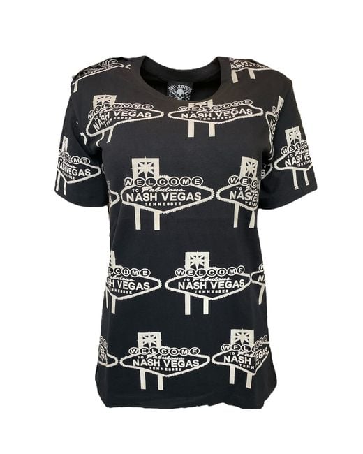 Any Old Iron Black Nashvegas Printed T-Shirt for men