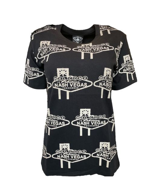 Any Old Iron Black Nashvegas Printed T-Shirt for men