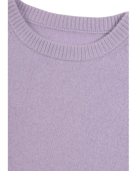 Loop Cashmere Purple Ribbed Detail Lofty Cashmere Tank