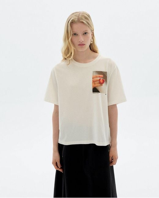 Thinking Mu White Fresa Lucia T-Shirt