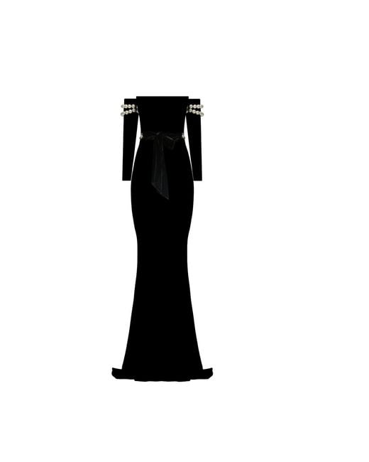 Nur Karaata Black Gaillard Long Dress