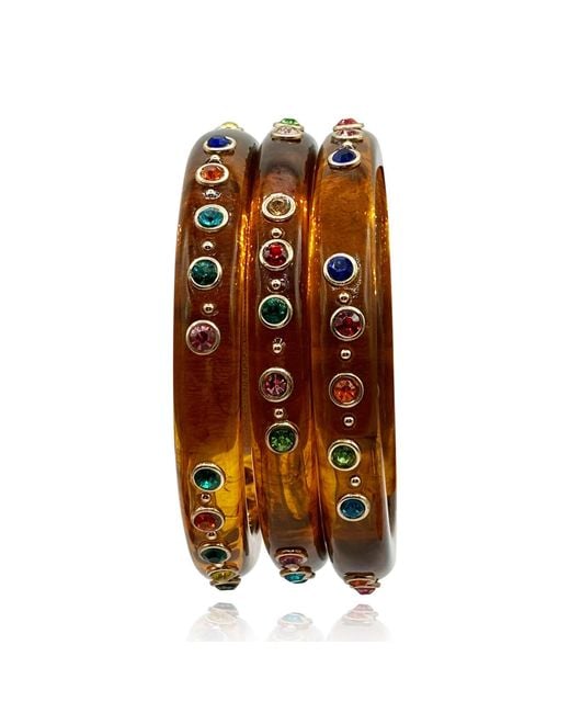 Michael Nash Jewelry Brown Holland Tortoise Studded Bangle