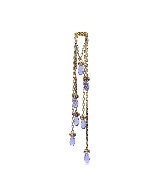 Bayemeyc Blue Dangle Cuff Earrings