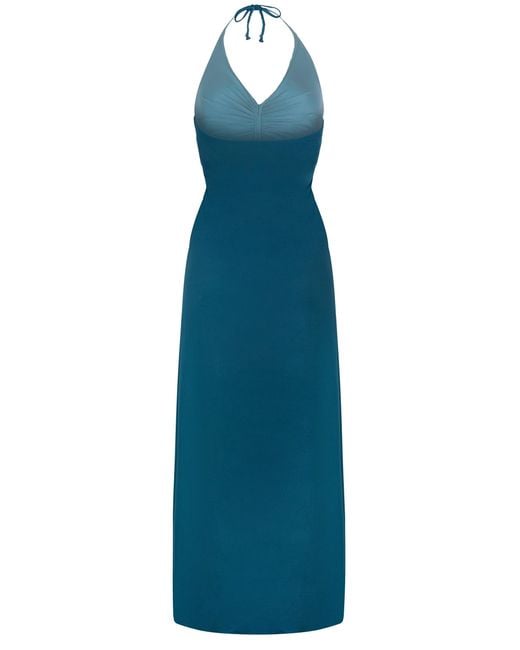 Chic by Lirette Blue Halter Dress Natural