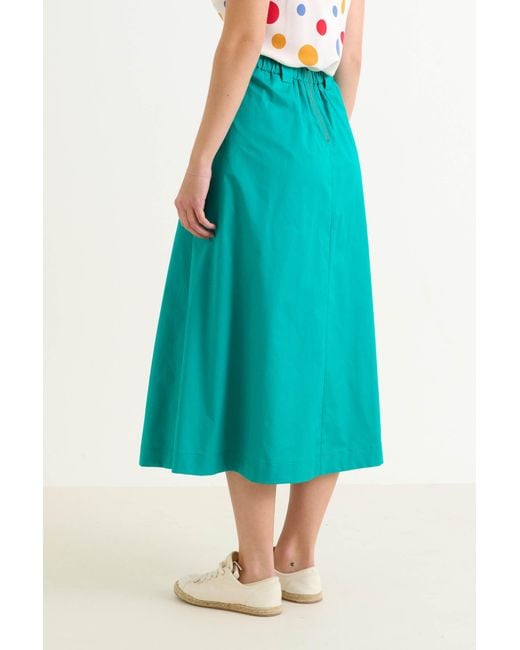 Louche Blue Alexia Recycled Cotton Midaxi Skirt