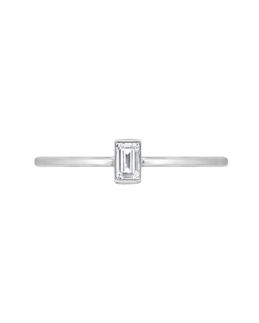 Diamonbliss White Marilyn Monroe Solo Baguette Petite Dainty Solitaire Ring