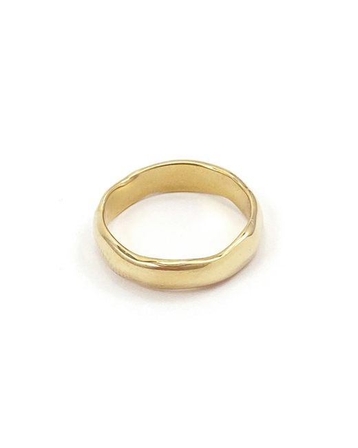 Biko Jewellery Metallic Wavi Ring Thin