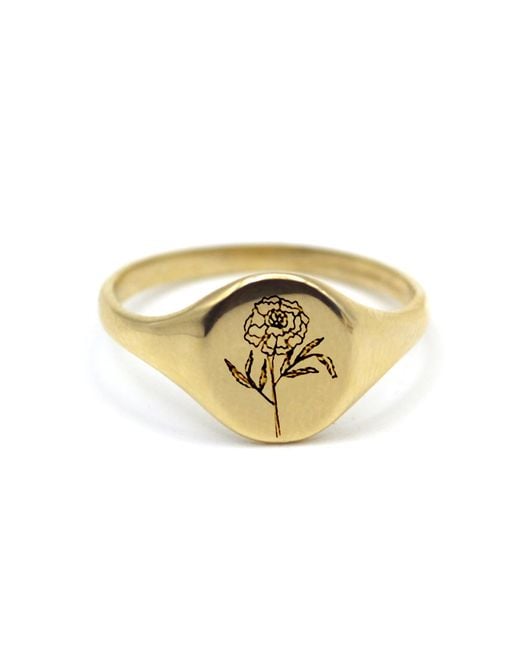 VicStoneNYC Fine Jewelry Metallic Marigold Flower Solid Ring