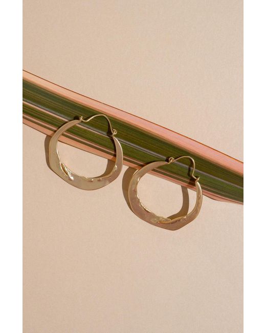 Rare Matters Jewelry Metallic Curved Hoop Embrace Earrings