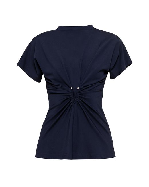 Nissa Blue Short-Sleeve Top