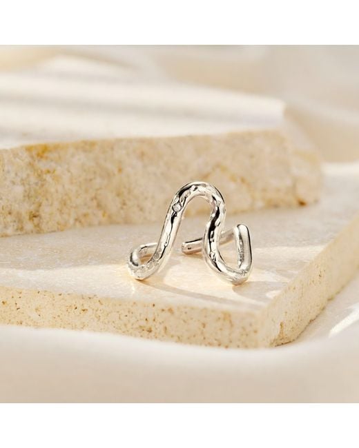 Posh Totty Designs Metallic Sterling Confetti Diamond Squiggle Ring