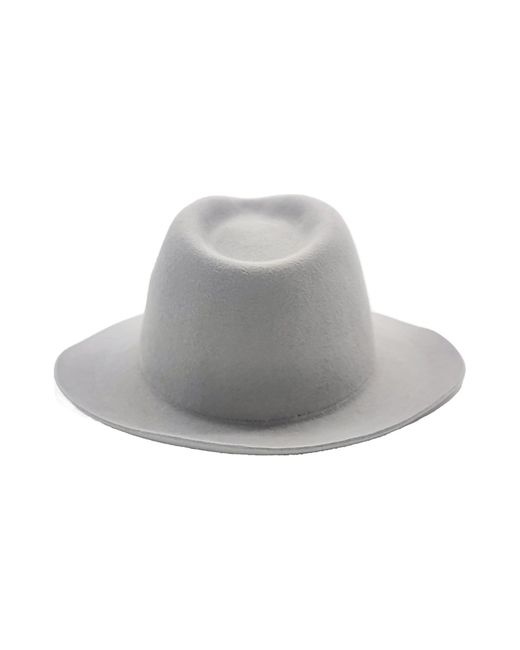 DORIA 1905 Gray Pearl Smooth Lapin Felt Drop Hat for men