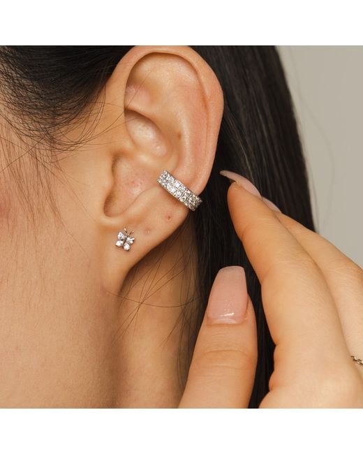 BLOOMTINE | Earth Angel HQ Blue Illuminess Premium Sterling Double Ear Cuff
