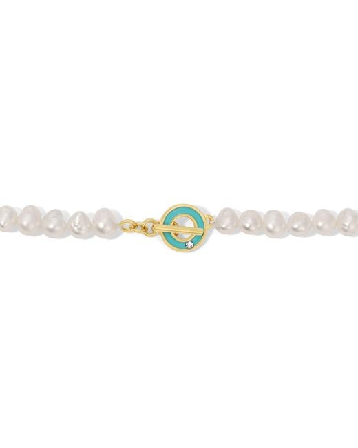 Leeada Jewelry Metallic Tropez Pearl Necklace