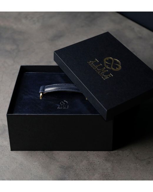 Time Resistance Blue Leather Jewelry Box For